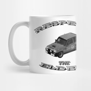 Renault 5 Turbo Black/White 'Respect The Elders' Mug